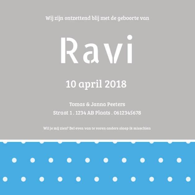 Kaartje "Vosje grijs" Kaartje "Vosje grijs"