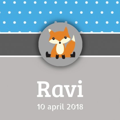 Kaartje "Vosje grijs" Kaartje "Vosje grijs"