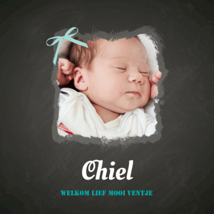 Gevouwen kaart "Foto & Krijtbord" Gevouwen kaart "Foto & Krijtbord"