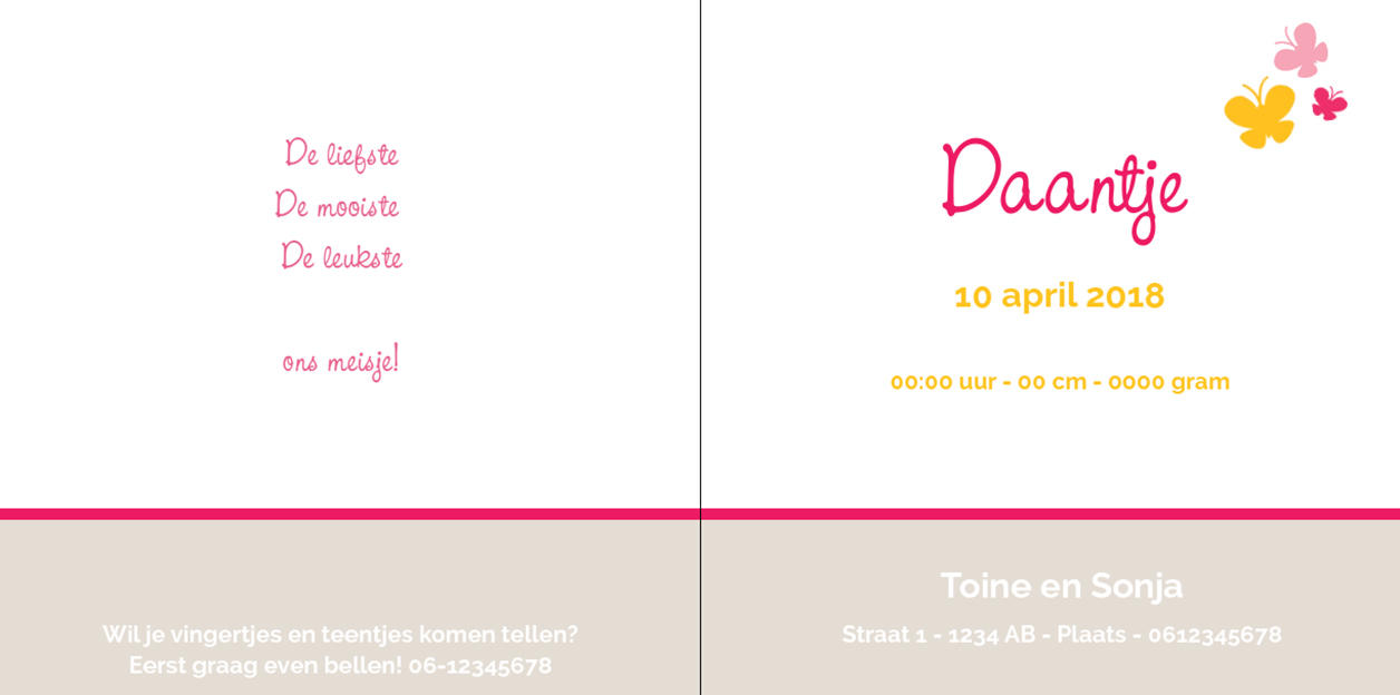 Gevouwen kaart "Zilvere fotolijst & Vlindertjes" Gevouwen kaart "Zilvere fotolijst & Vlindertjes"