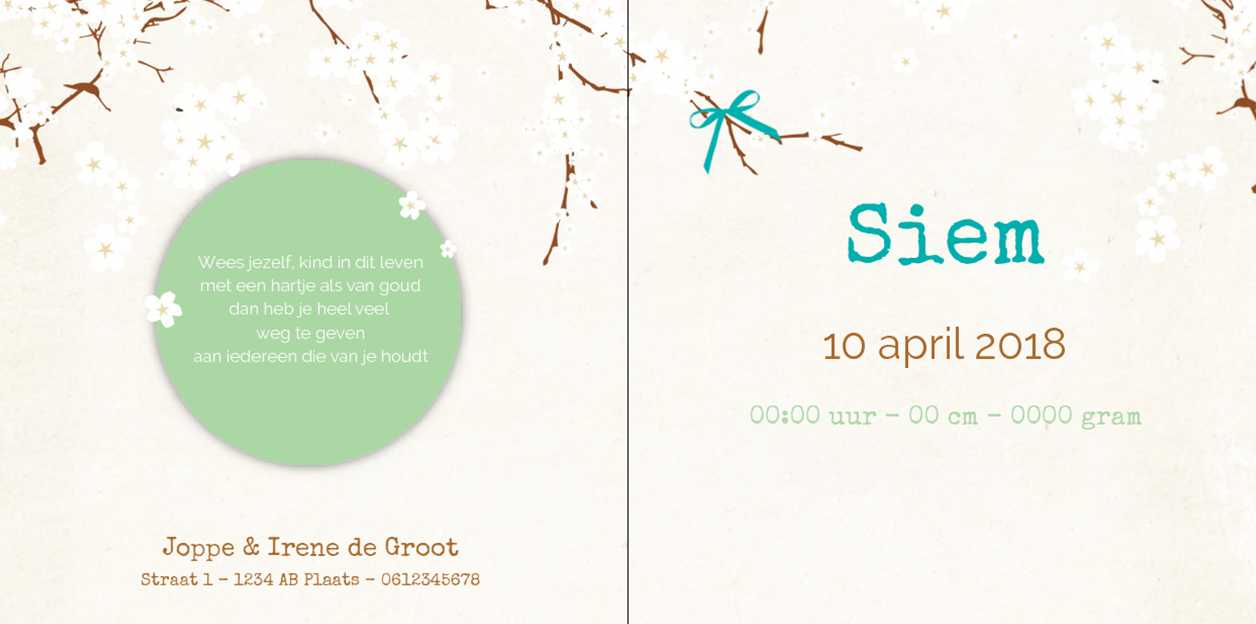 Gevouwen kaart "Foto & bloesem" Gevouwen kaart "Foto & bloesem"