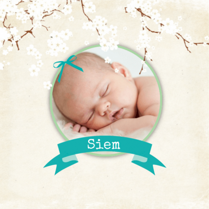 Gevouwen kaart "Foto & bloesem" Gevouwen kaart "Foto & bloesem"