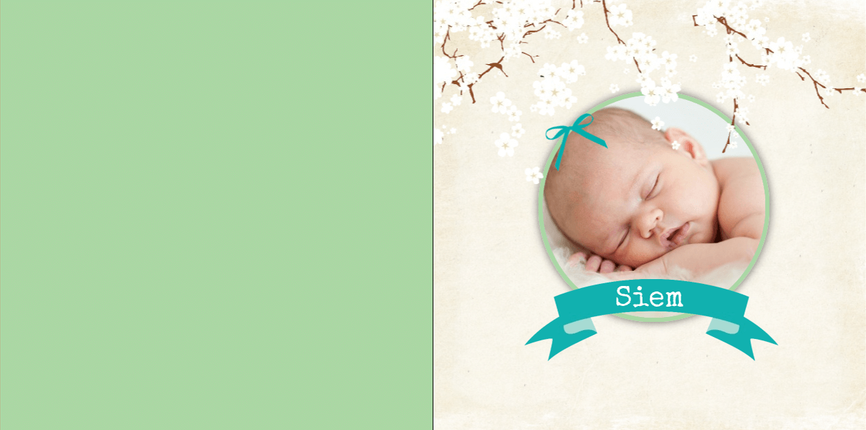 Gevouwen kaart "Foto & bloesem" Gevouwen kaart "Foto & bloesem"