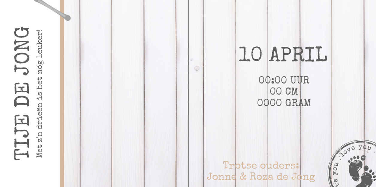 Gevouwen kaart "Foto & Hout" Gevouwen kaart "Foto & Hout"