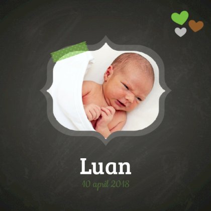 Kaartje "Foto & krijtbord"