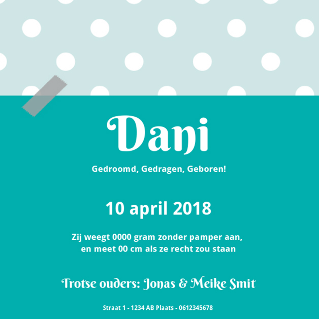 Kaartje "Foto & Stipjes" Kaartje "Foto & Stipjes"