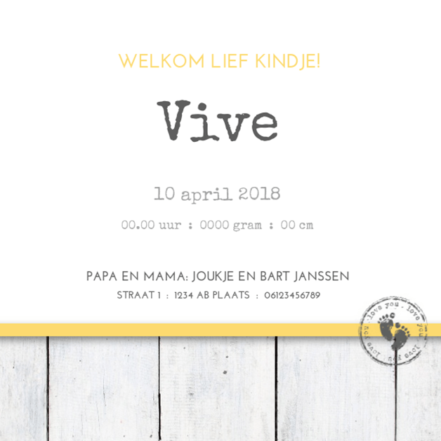 Kaartje "Foto & Steigerhout" Kaartje "Foto & Steigerhout"