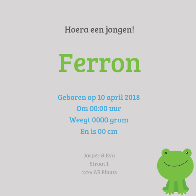 Kaartje "Foto & Kikker" Kaartje "Foto & Kikker"