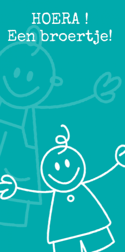 Kaartje "Getekend broertje blauw"