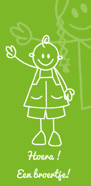 Kaartje "Getekend broertje groen" Kaartje "Getekend broertje groen"