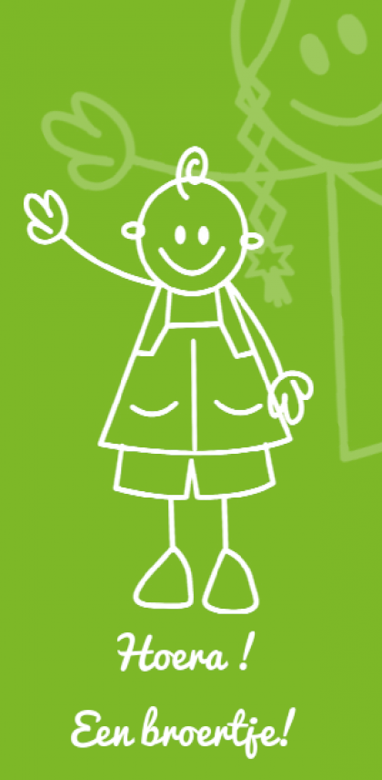 Kaartje "Getekend broertje groen"
