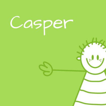 Gevouwen kaart "Getekend jongetje groen" Gevouwen kaart "Getekend jongetje groen"