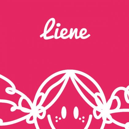 Gevouwen kaart "Getekend meisje roze"