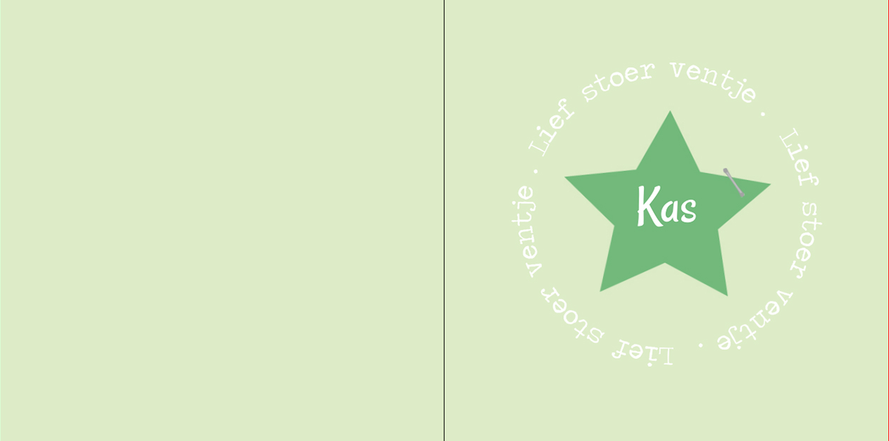 Gevouwen kaart "Ster & Mint groen" Gevouwen kaart "Ster & Mint groen"