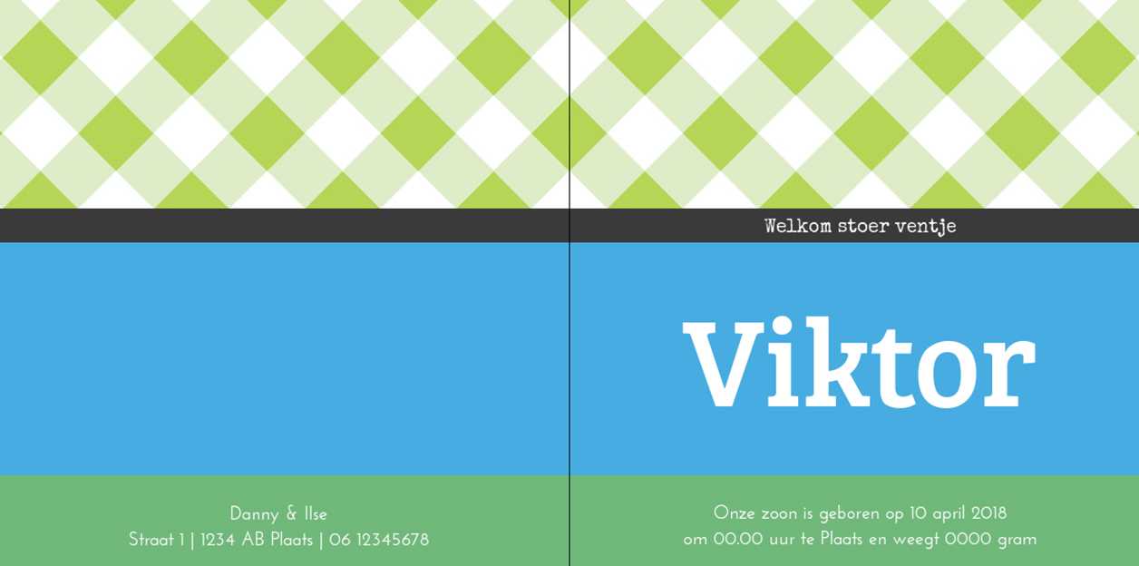 Gevouwen kaart "Vaantje met hoed en snor" Gevouwen kaart "Vaantje met hoed en snor"