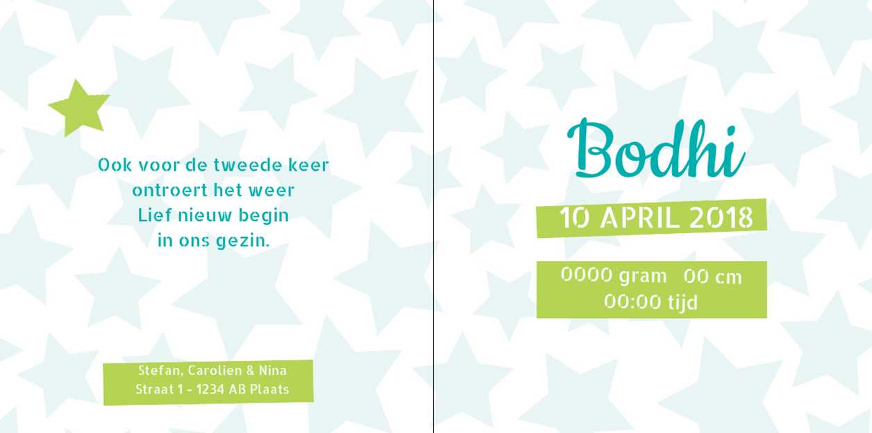 Gevouwen kaart "licht blauwe sterren" Gevouwen kaart "licht blauwe sterren"