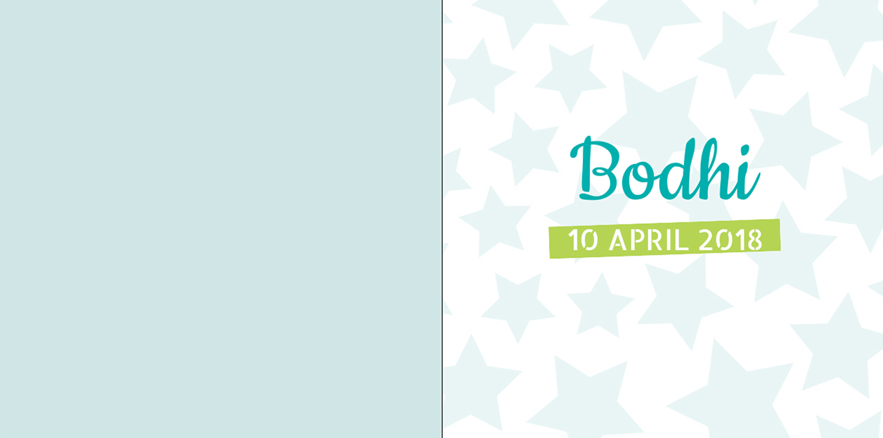 Gevouwen kaart "licht blauwe sterren" Gevouwen kaart "licht blauwe sterren"