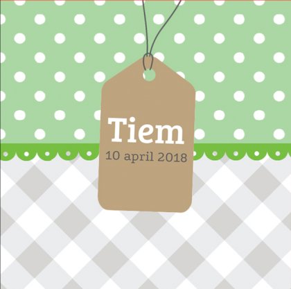 Gevouwen kaart "Label"