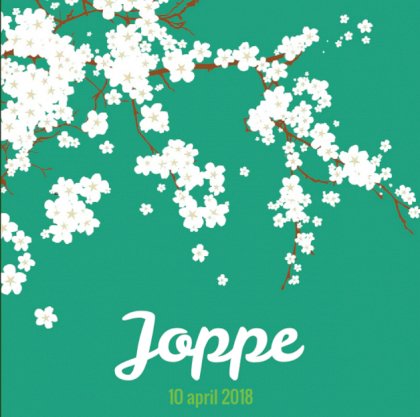 Gevouwen kaart "Witte bloesem "