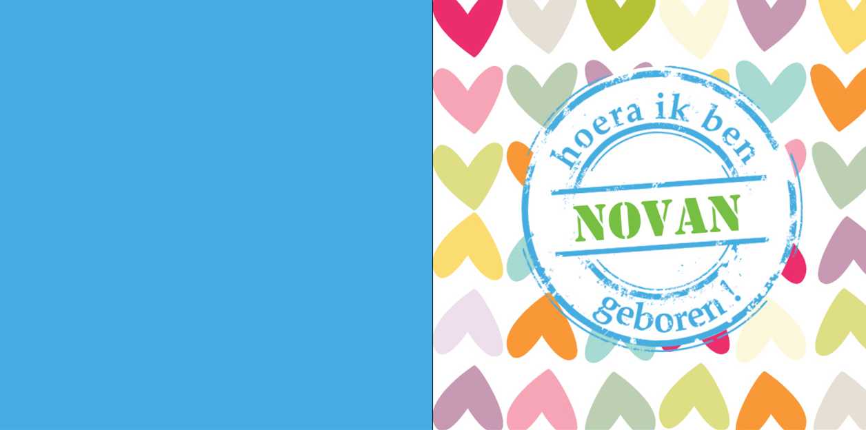 Gevouwen kaart "Gekleurde hartjes" Gevouwen kaart "Gekleurde hartjes"