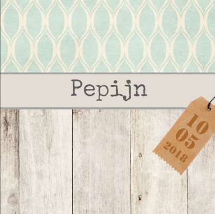 Gevouwen kaart "Hout & label" Gevouwen kaart "Hout & label"