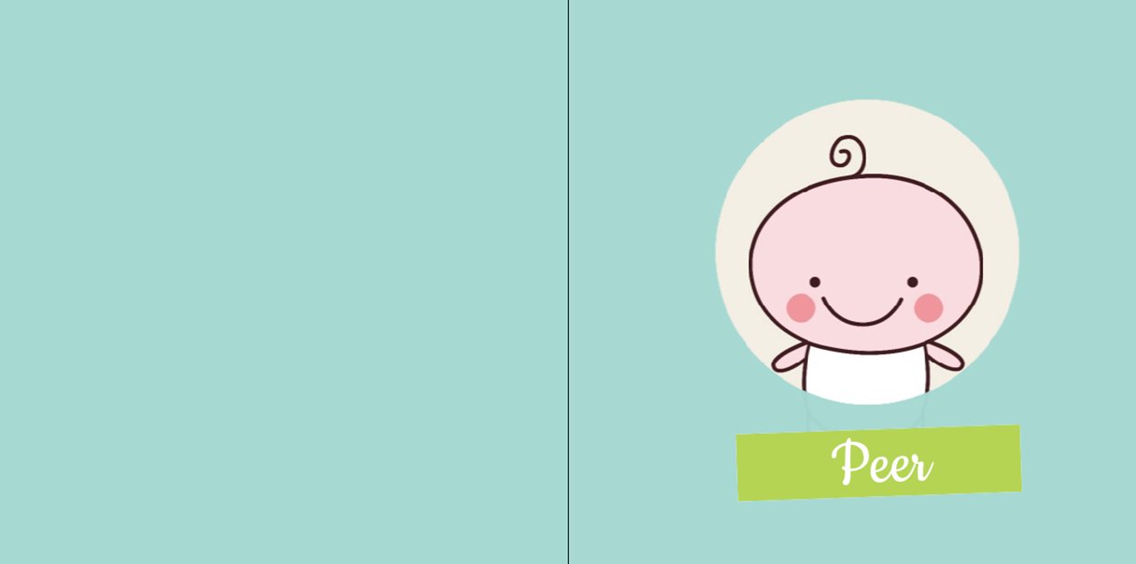 Gevouwen kaart "Baby" Gevouwen kaart "Baby"