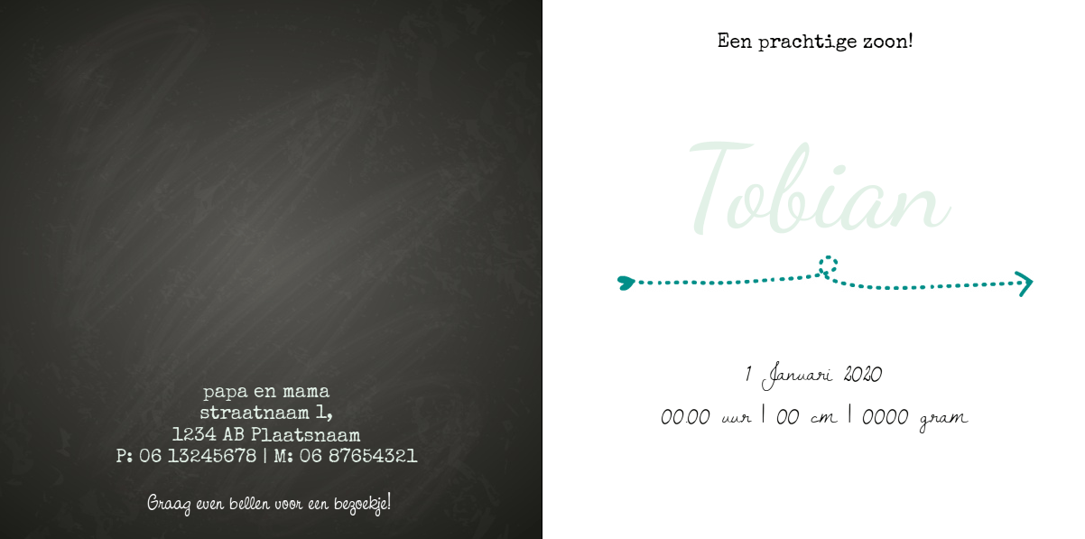 Gevouwen kaart "krijtbord & Ster" Gevouwen kaart "krijtbord & Ster"