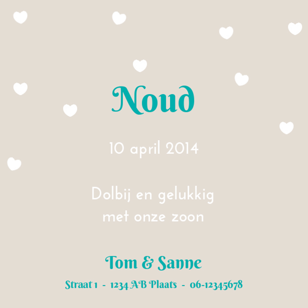 Kaartje "Blauwe boom met hartjes" Kaartje "Blauwe boom met hartjes"