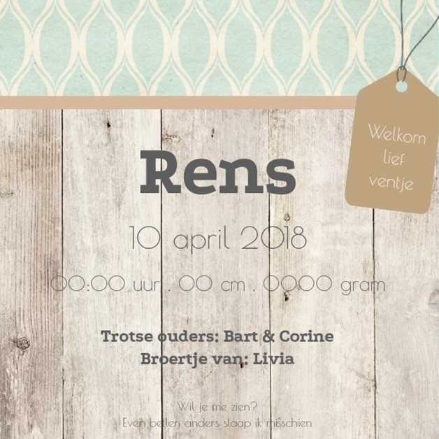 Kaartje "Steigerhout & Labeltje" Kaartje "Steigerhout & Labeltje"