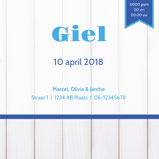 Kaartje "Stempel op hout" Kaartje "Stempel op hout"