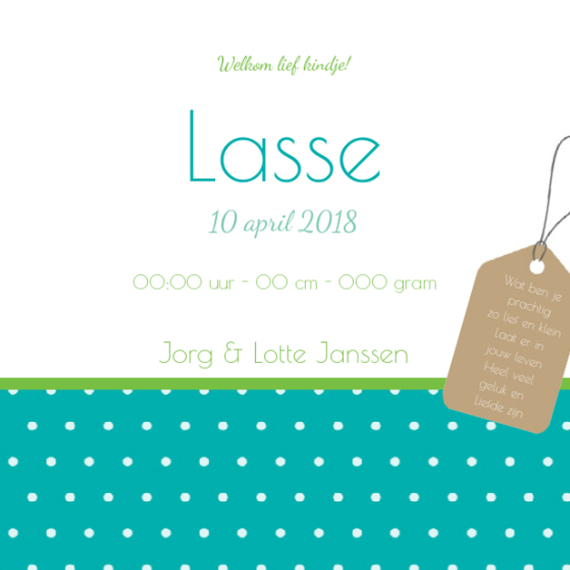 Kaartje "Label" Kaartje "Label"