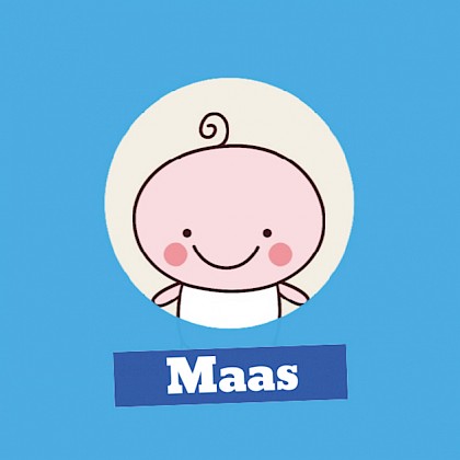 Kaartje "Blije baby & Blauw"