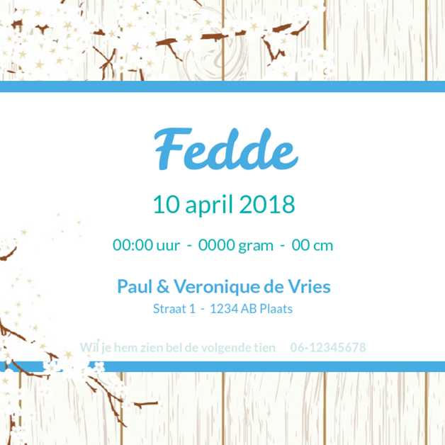 Kaartje "Witte bloesem & Hout" Kaartje "Witte bloesem & Hout"