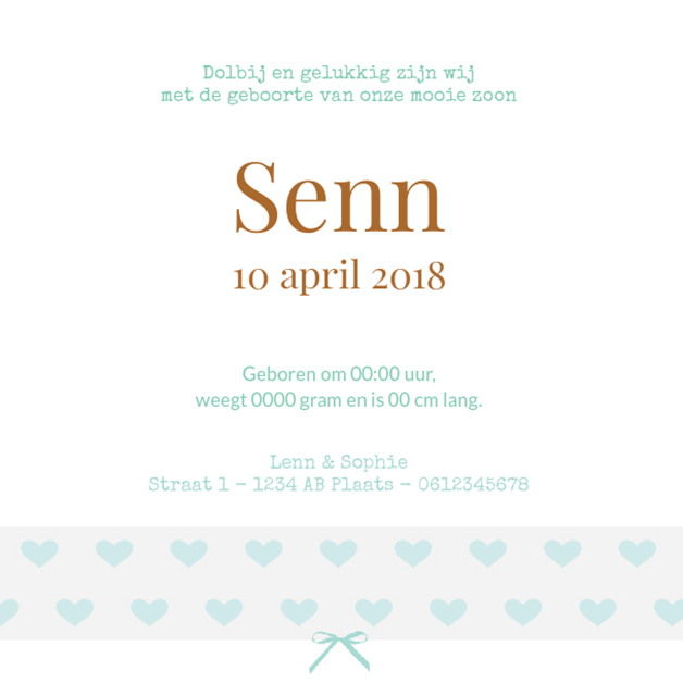 Kaartje "Label op hartjes patroon" Kaartje "Label op hartjes patroon"