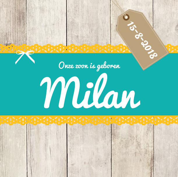 Kaartje "Hout & Labeltje" Kaartje "Hout & Labeltje"