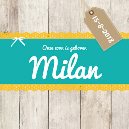 Kaartje "Hout & Labeltje"