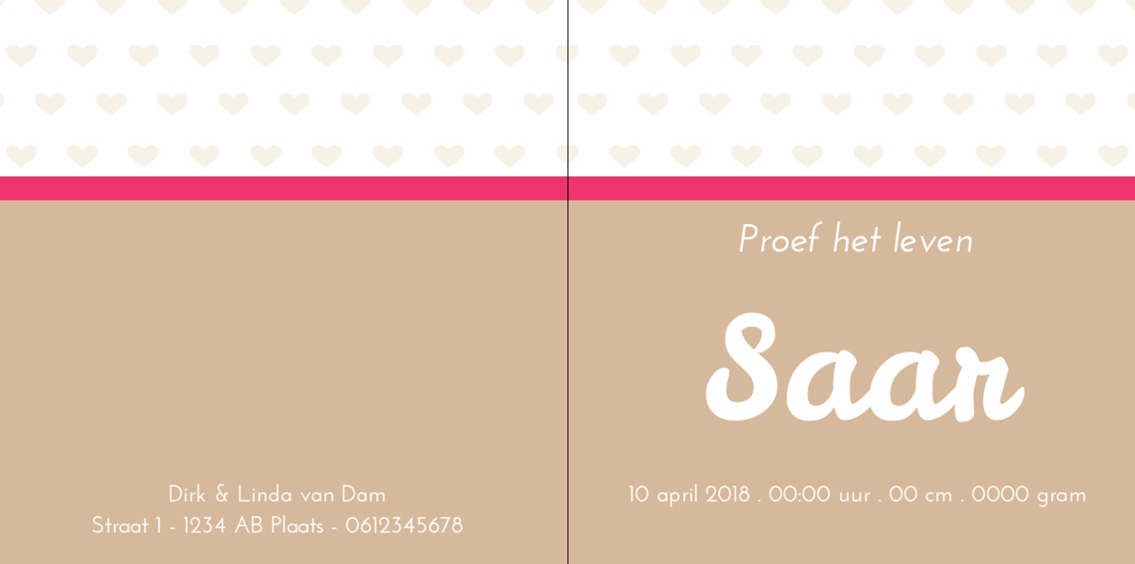 Gevouwen kaart "Hartjes & Maretak" Gevouwen kaart "Hartjes & Maretak"