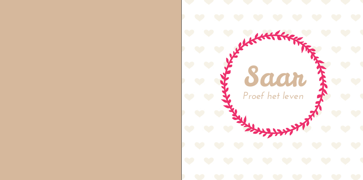 Gevouwen kaart "Hartjes & Maretak" Gevouwen kaart "Hartjes & Maretak"