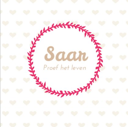 Gevouwen kaart "Hartjes & Maretak"