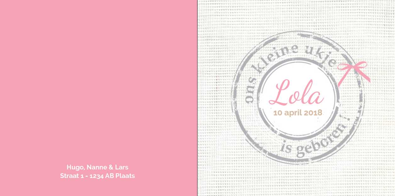 Gevouwen kaart "Poststempel & Linnen" Gevouwen kaart "Poststempel & Linnen"