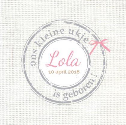 Gevouwen kaart "Poststempel & Linnen" Gevouwen kaart "Poststempel & Linnen"