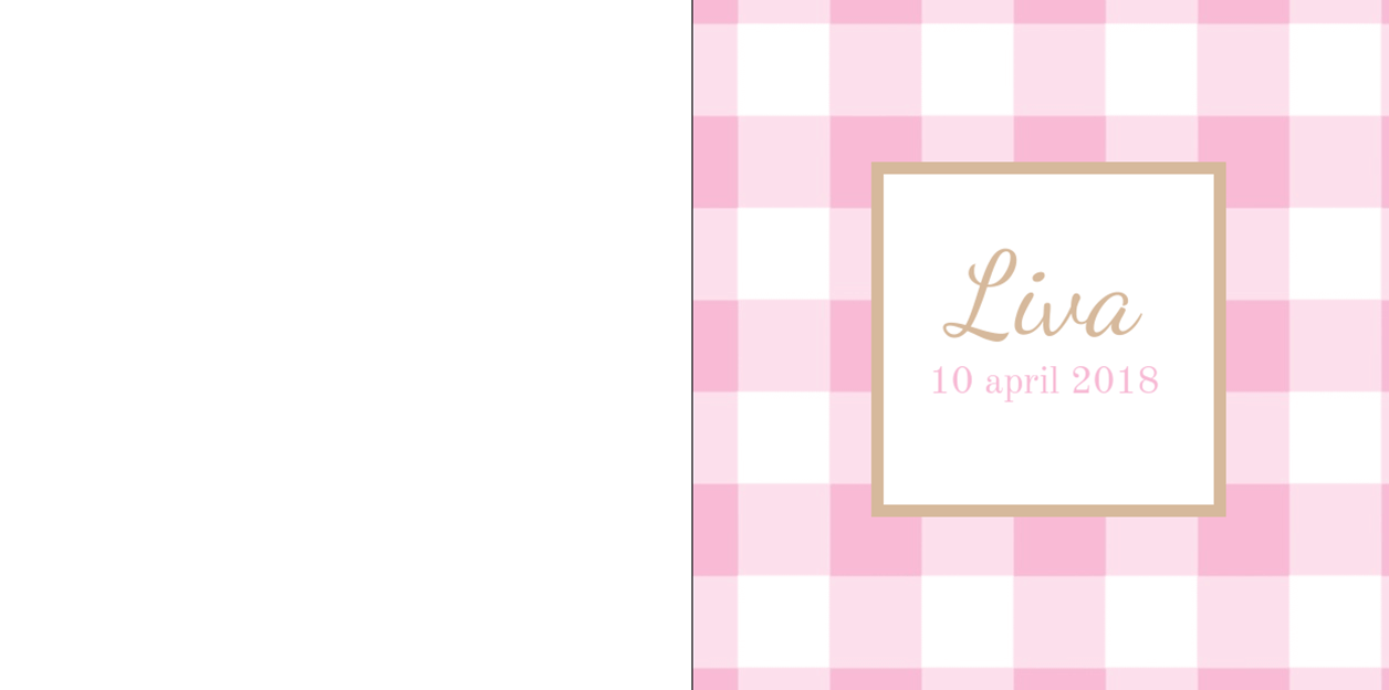 Gevouwen kaart "Roze ruitjes" Gevouwen kaart "Roze ruitjes"