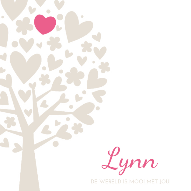 Kaartje "Hartjesboom" Kaartje "Hartjesboom"