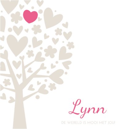 Kaartje "Hartjesboom"