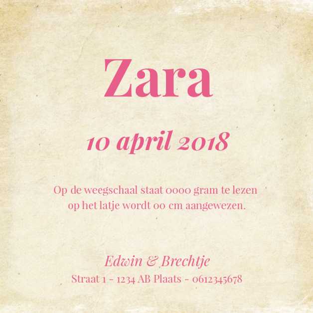 Kaartje "Roze vlinder & Ruitjes" Kaartje "Roze vlinder & Ruitjes"