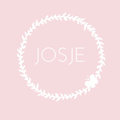 Kaartje "Krans op roze achtergrond" Kaartje "Krans op roze achtergrond"