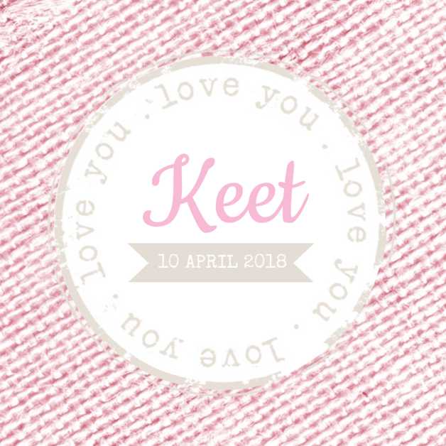 Kaartje "Roze linnen" Kaartje "Roze linnen"