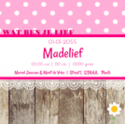 Magneetkaartje "Steigerhout & Roze"