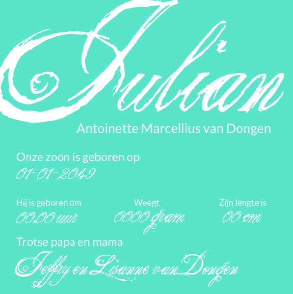 Magneetkaartje "Sierlijk blauw" Magneetkaartje "Sierlijk blauw"