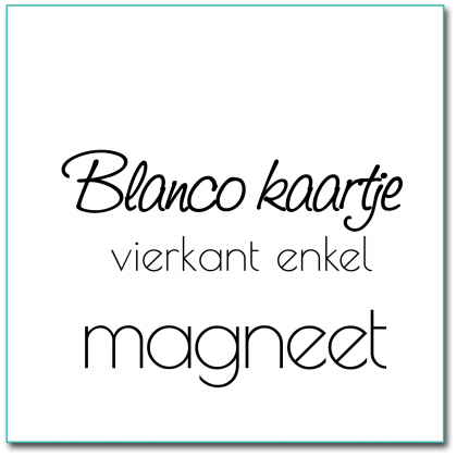 Magneetkaartje "Blanco"